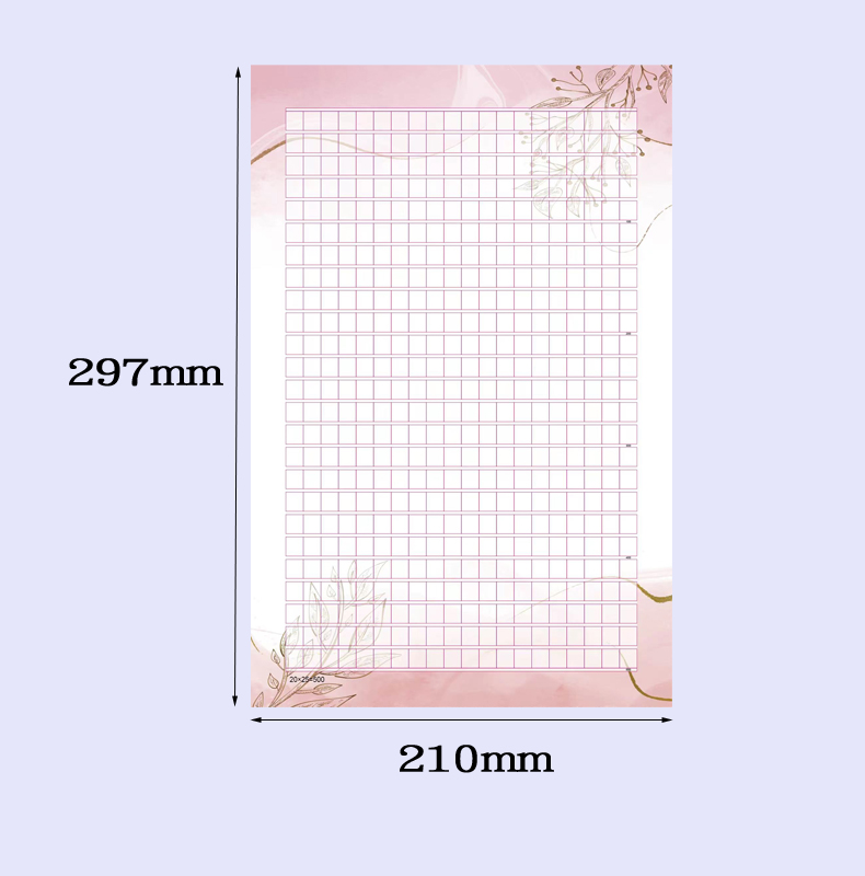 500格彩色作文纸稿纸信纸方格纸小学生作文文稿原稿纸 A4彩色语文作业纸书法比赛加厚学生作文500字草稿纸-图0
