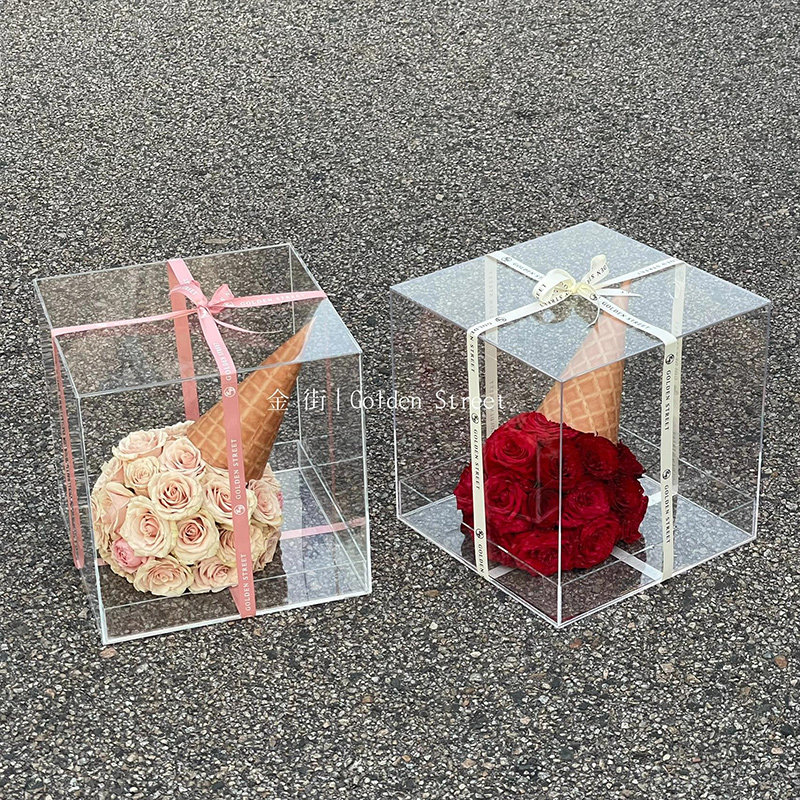 透明亚克力花盒加厚塑料鲜花束包装空盒子礼品礼物蛋糕盒手工diy,淘宝优惠券,粉丝福利购,淘宝优惠卷