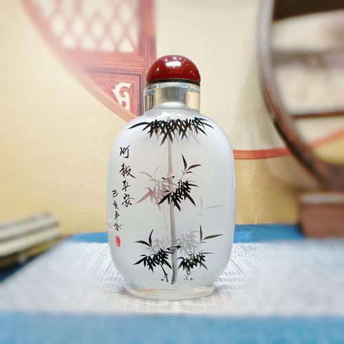 内画鼻烟壶非遗送老外出国礼品外事礼物中国特色工艺品衡水玻璃瓶 - 图2