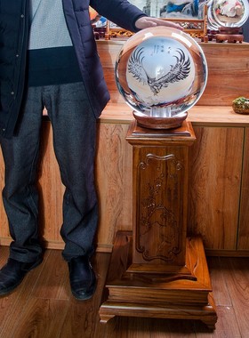 内画落地大厅开业庆典笑佛水晶球