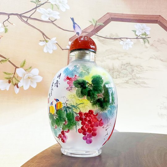 Botella de rapé pintada en el interior, botella de rapé para vacaciones y graduación, un pequeño regalo para extranjeros, amigos y profesores, todo va bien