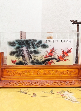 匠心独韵美学内画桌面办公桌玄关阳台电视柜开业搬迁退休纪念