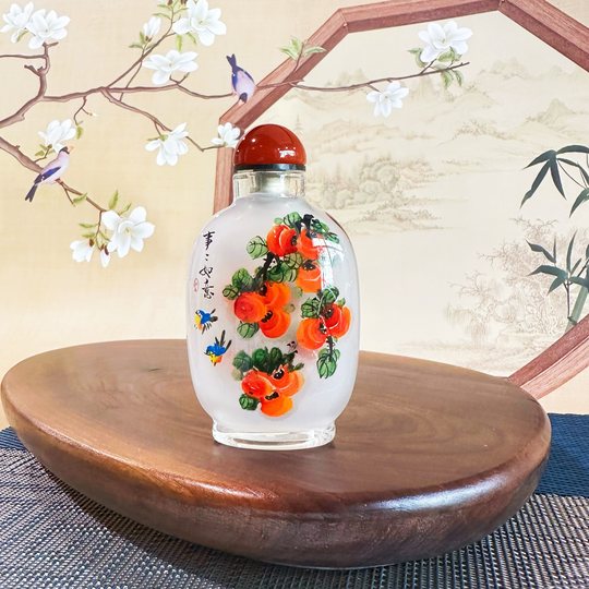 Botella de rapé pintada en el interior, botella de rapé para vacaciones y graduación, un pequeño regalo para extranjeros, amigos y profesores, todo va bien