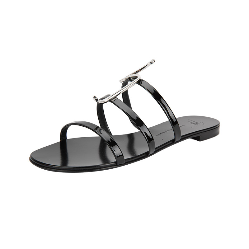 Giuseppe Zanotti GZ 女士大气高级圆头套脚平底凉鞋凉拖,淘宝优惠券,粉丝福利购,淘宝优惠卷