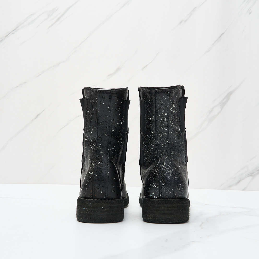 GUIDI 潮流都市女士泼墨方头车辙线粗跟时尚短靴银泰百货 301596,淘宝优惠券,粉丝福利购,淘宝优惠卷