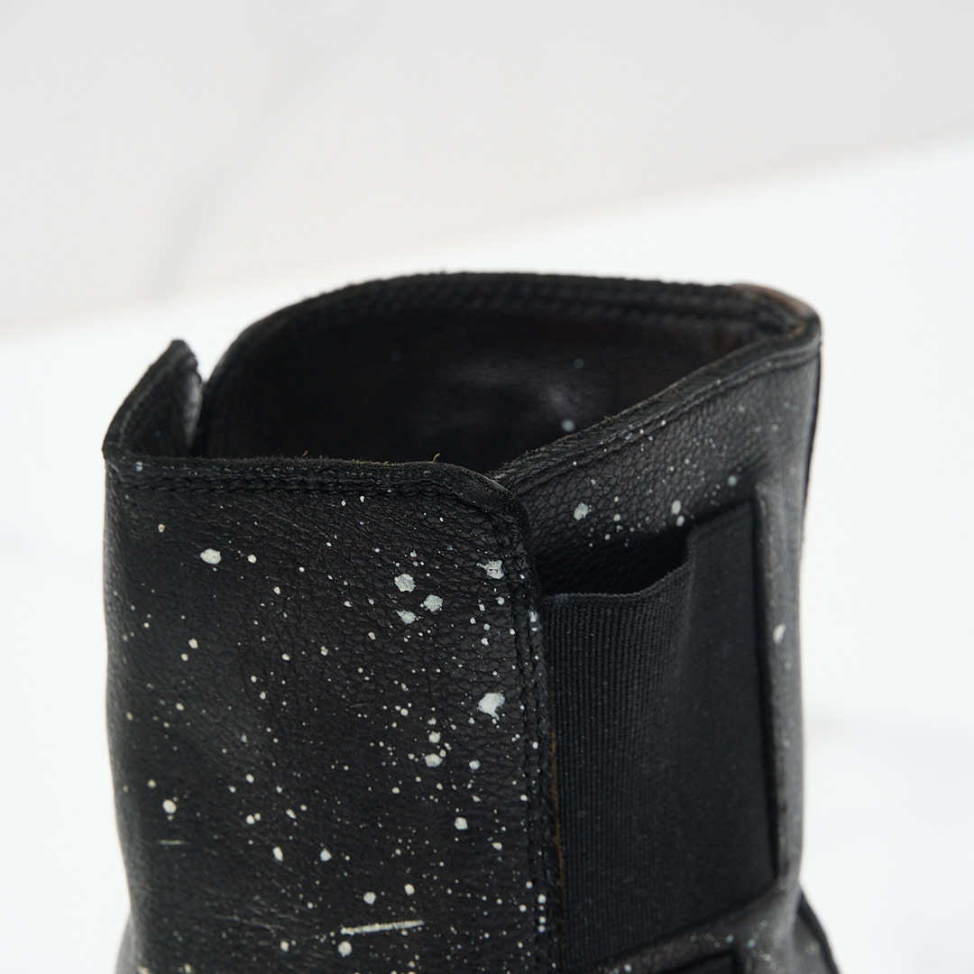 GUIDI 潮流都市女士泼墨方头车辙线粗跟时尚短靴银泰百货 301596,淘宝优惠券,粉丝福利购,淘宝优惠卷