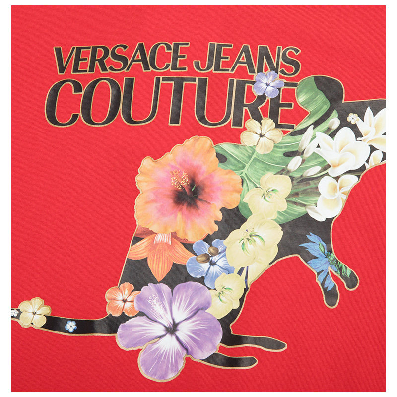 versace jeans couture红色打底衫 银泰百货精品T恤