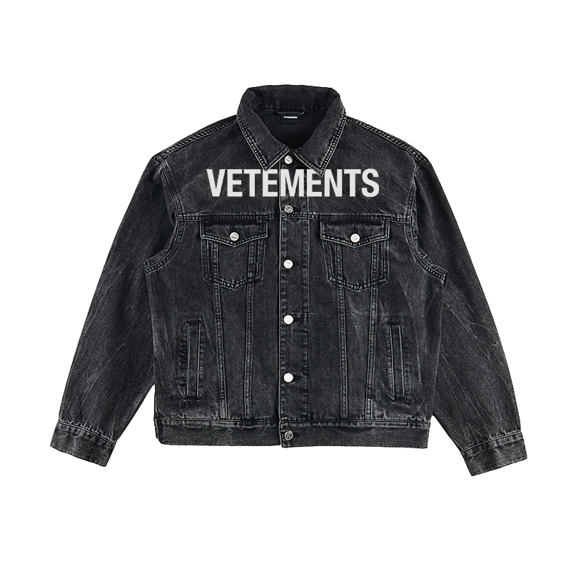 VETEMENTS 秋季潮流情侣装外套男女宽松休闲牛仔夹克 301446 - 图0