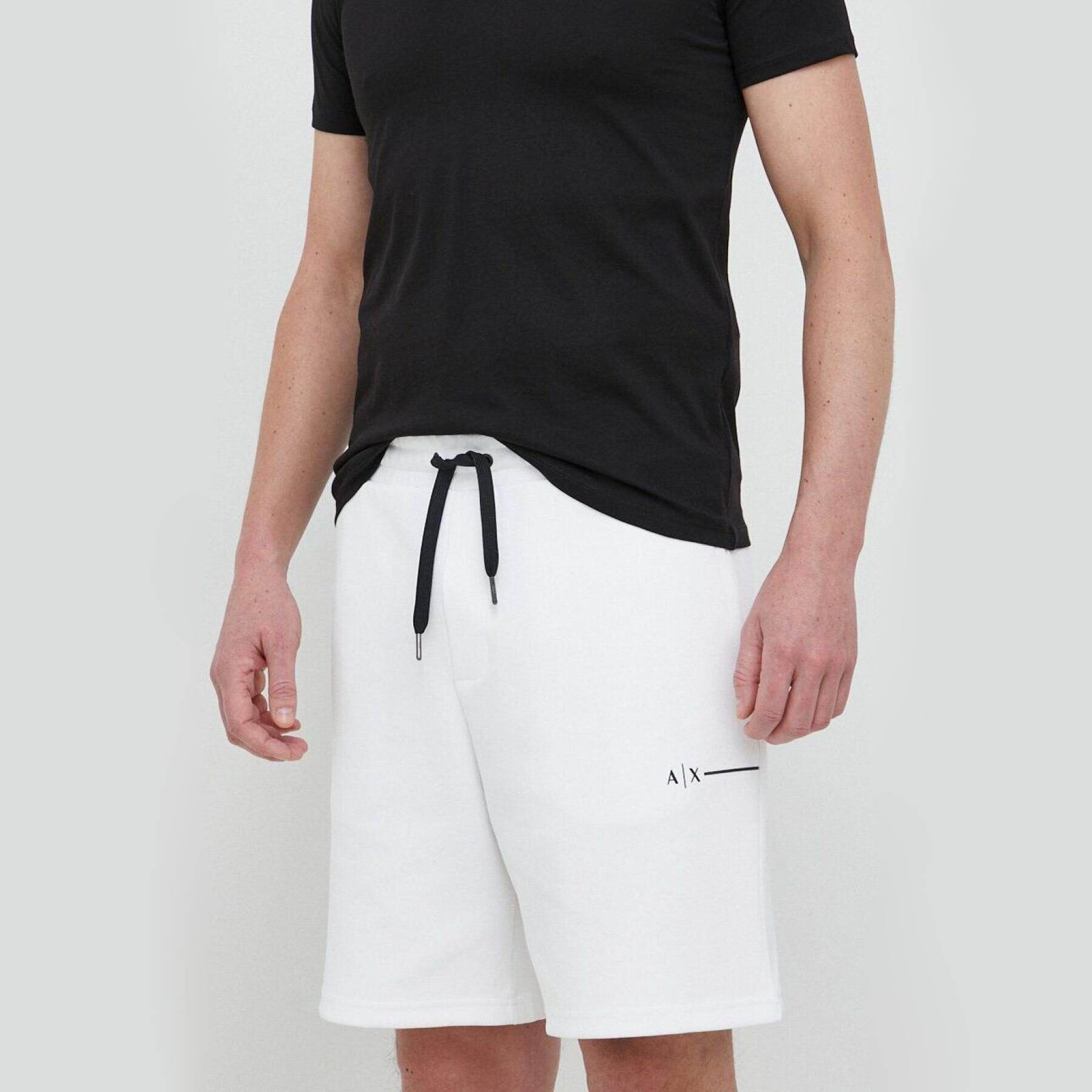 Armani阿玛尼AX男士徽标印花运动休闲裤短裤五分裤银泰百货300095,淘宝优惠券,粉丝福利购,淘宝优惠卷