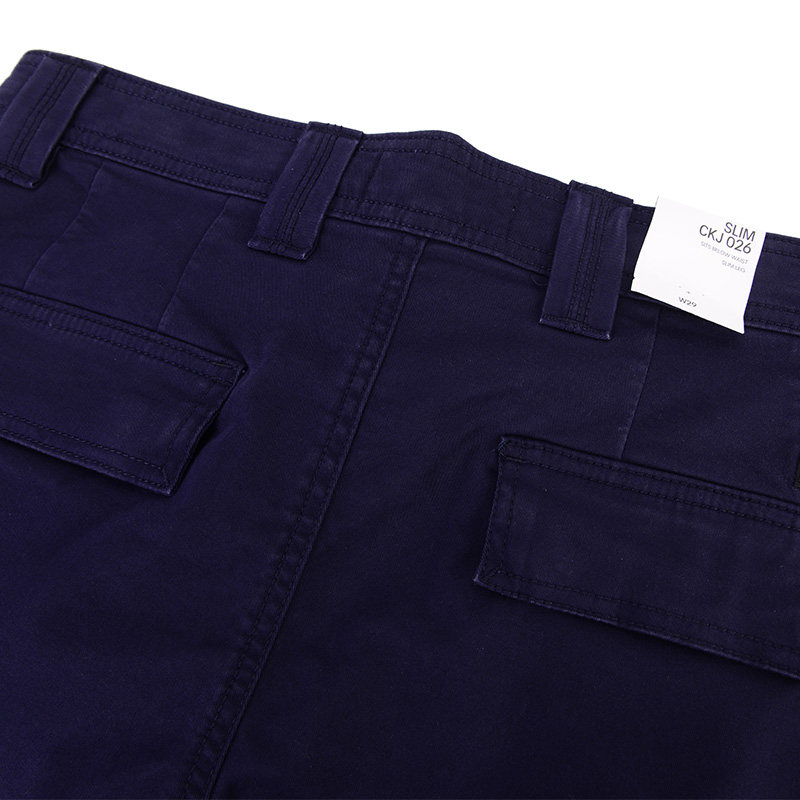 calvin klein男士藏青色5分短裤 银泰百货精品休闲裤