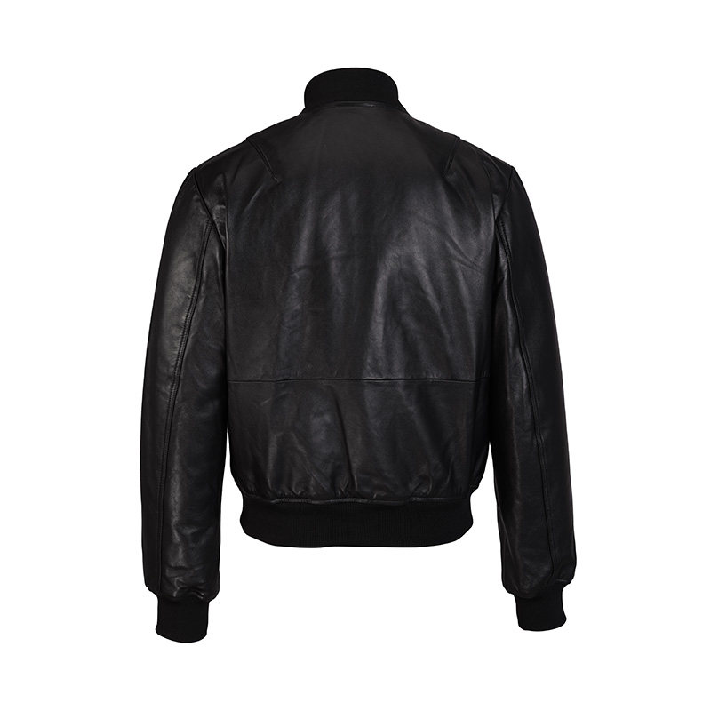 范思哲男士金标logo机车189303夹克 银泰百货精品夹克