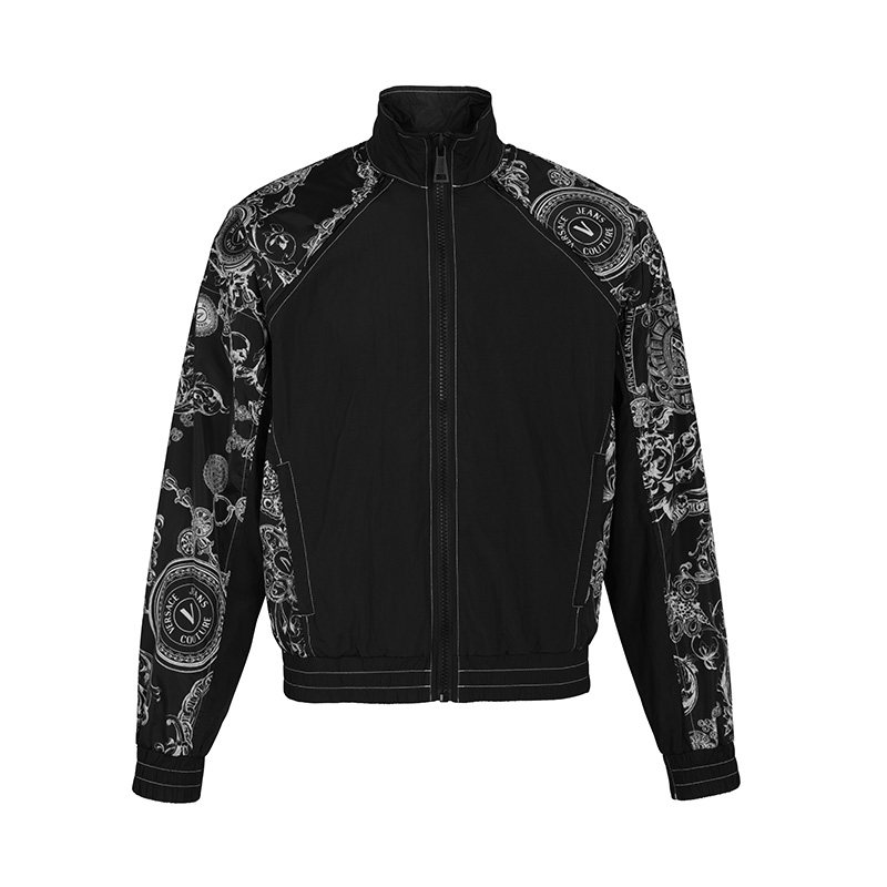 范思哲男士花卉插肩设计189303夹克 银泰百货精品夹克