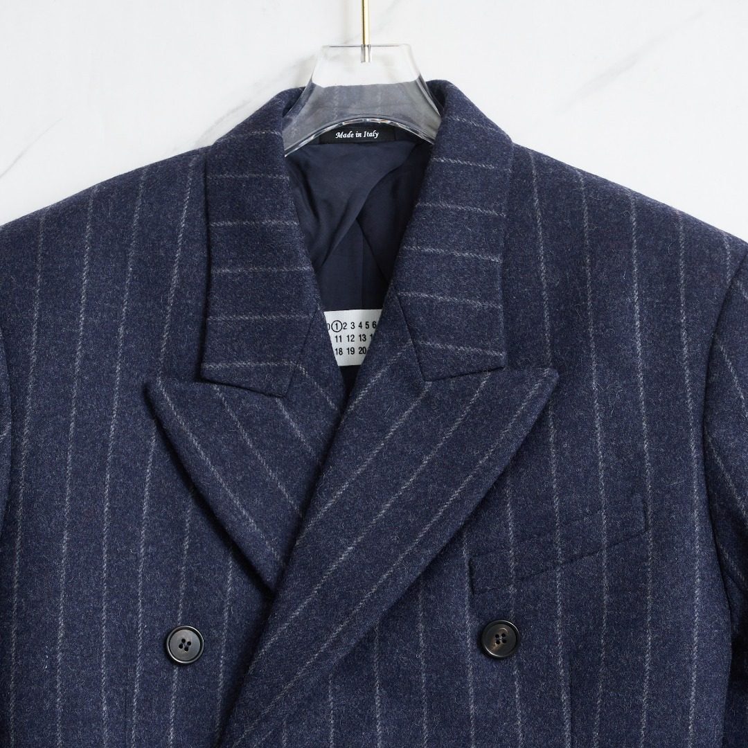 Maison Margiela 早秋女士条纹毛呢西服外套银泰百货精品 301596,淘宝优惠券,粉丝福利购,淘宝优惠卷