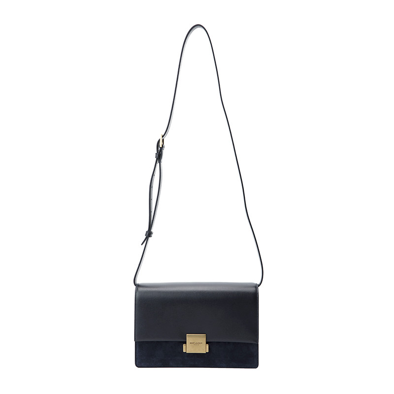 ysl /圣罗兰中号深蓝色字母单肩包 银泰百货精品女士包袋