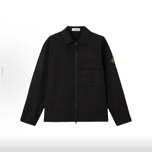 STONE ISLAND男25秋冬棉质休闲外套翻领工装夹克银泰百货 301574 - 图1