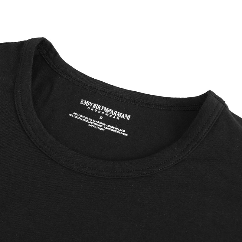 armani阿玛尼男士简约英文小打底衫 银泰百货精品T恤