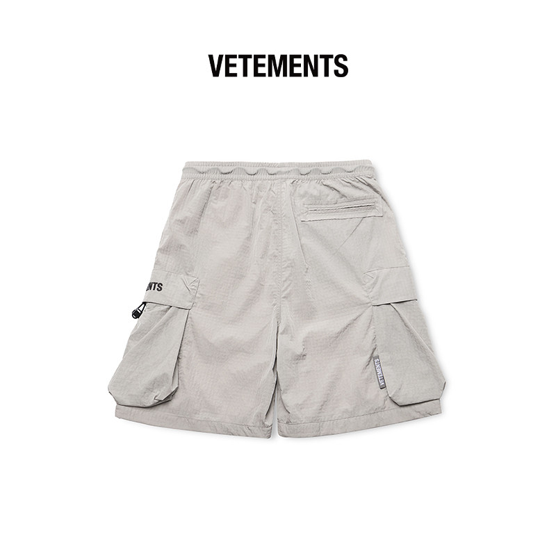VETEMENTS 男女中性新款亮光提花设计工装梭织短裤银泰百货301446,淘宝优惠券,粉丝福利购,淘宝优惠卷