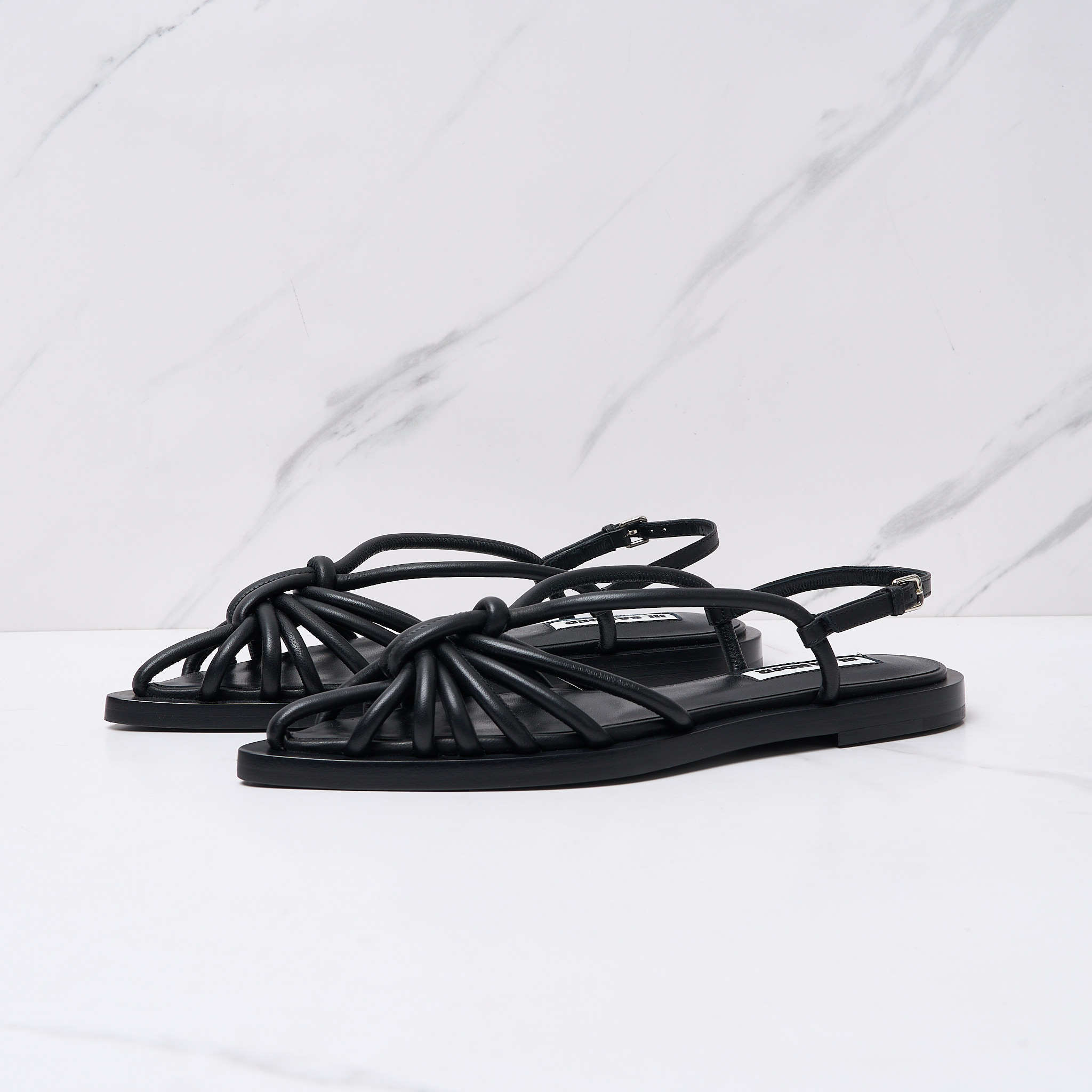 Jil Sander女士绑带编织平底凉鞋休闲凉鞋银泰百货精品 301596,淘宝优惠券,粉丝福利购,淘宝优惠卷