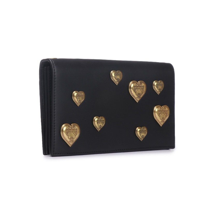 范思哲女士心形装饰长款单肩包 银泰百货精品女士包袋