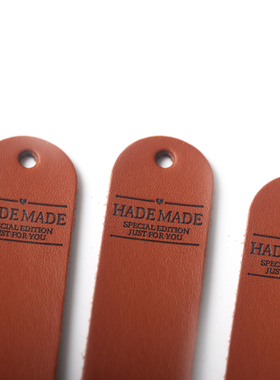真皮手工皮标手工围巾handmade
