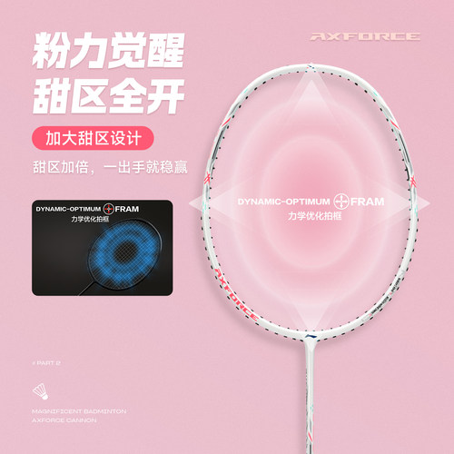 李宁雷霆小钢炮羽毛球拍女生4U5U6白极光小铁锤新手入门官方正品 - 图0