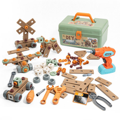 Children's play house toy repair toolbox screw disassembly a - 图2
