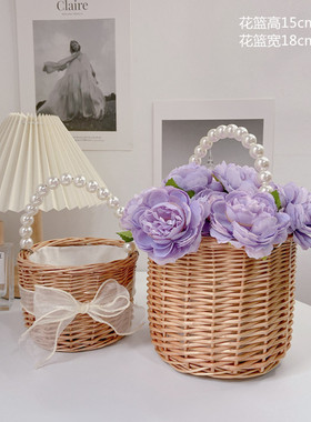柳收纳，花篮，水果篮田园纯手工