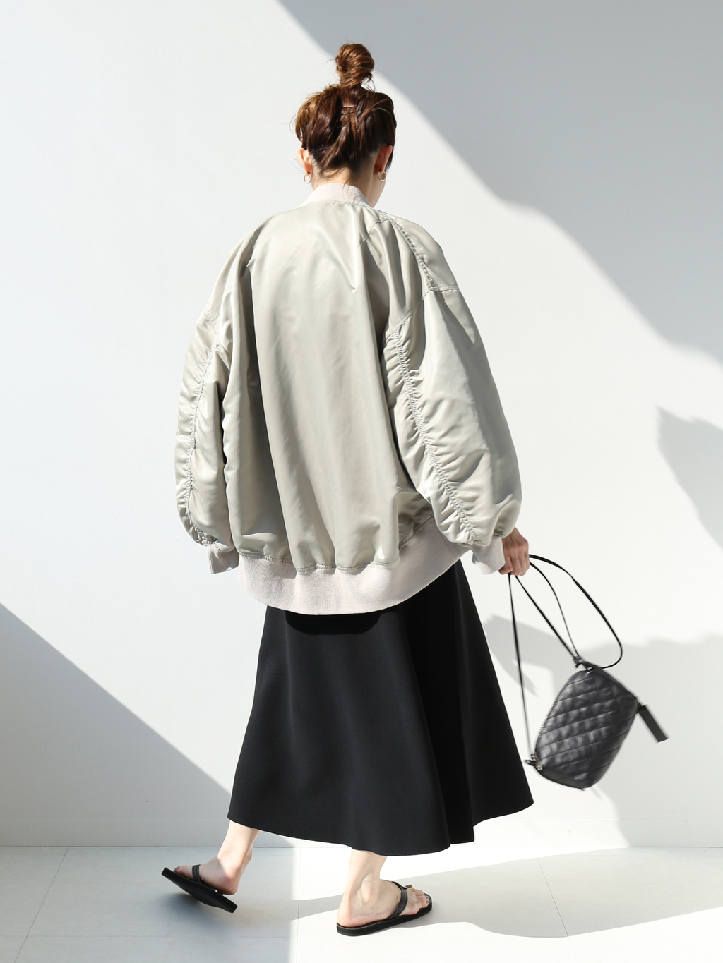 日单2025秋新品百搭小松vintage染色尼龙复古MA-1短外套FRAMEWORK - 图0