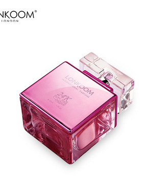 朗金男女士香水持久淡香茉莉玫瑰花香 24K粉金50ml 专柜正品