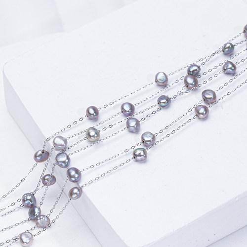 【双十一第③弹】淡水KESHI无核满天星S925银链 - 图0