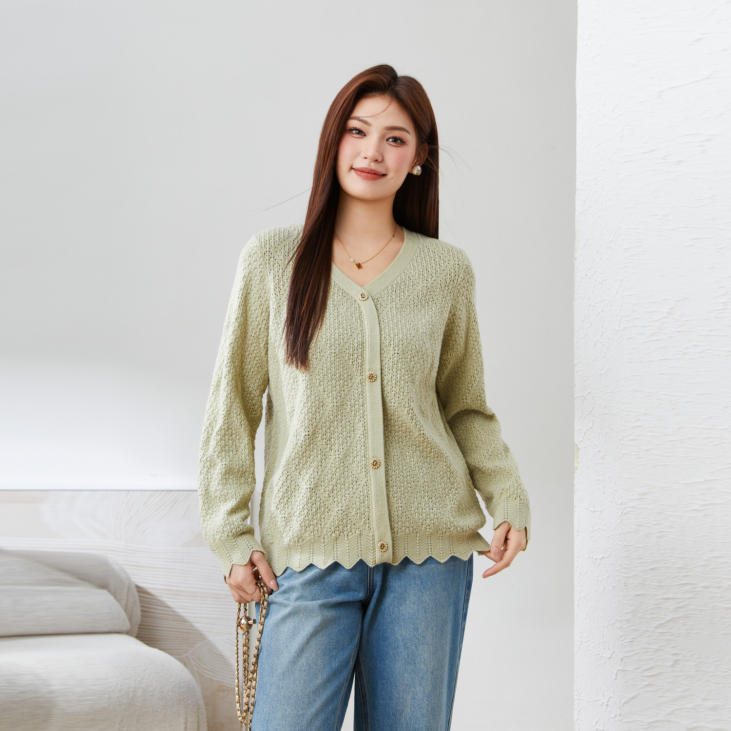 采多宝大码女装胖mm2024冬季新款镂空立体肌理感毛衣DDMY2055-Z,淘宝优惠券,粉丝福利购,淘宝优惠卷