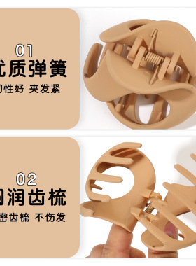 新款醋酸南瓜鲨鱼夹后脑勺盘发