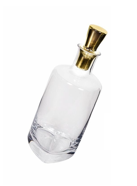 轻奢风抽象透明玻璃金色酒具