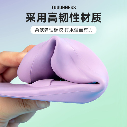 洲克脚蹼游泳训练短脚蹼浮潜自由泳儿童脚蹼脚掌成人潜水专业蛙鞋 - 图0