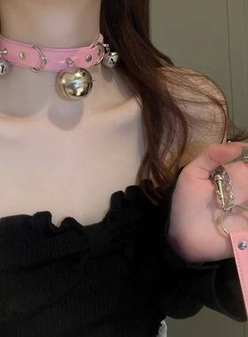 铃铛项圈女脖子颈链颈圈链子颈环choker男项链性感锁骨链颈带