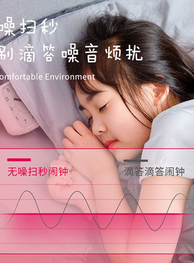 小闹钟得力起床简约走时静音