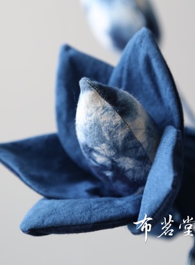 白族扎染手工布艺莲花布茗堂