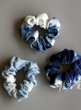 扎染发圈头花布茗堂丝棉