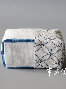 手工刺子绣纸巾包布茗堂