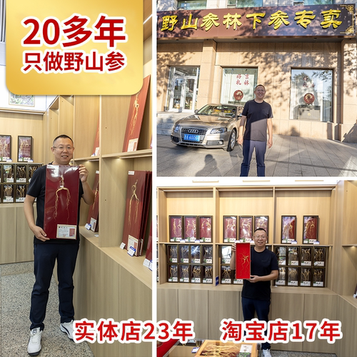 17年老店国检二等野山参林下参吉林东北长白山人参礼盒泡酒煲汤 - 图2