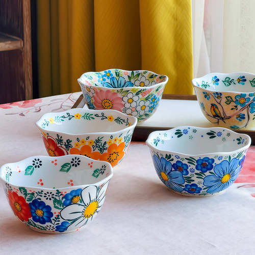 特别好看的碗米饭碗家用2026新款高颜值陶瓷小碗精致漂亮吃饭的碗 - 图2