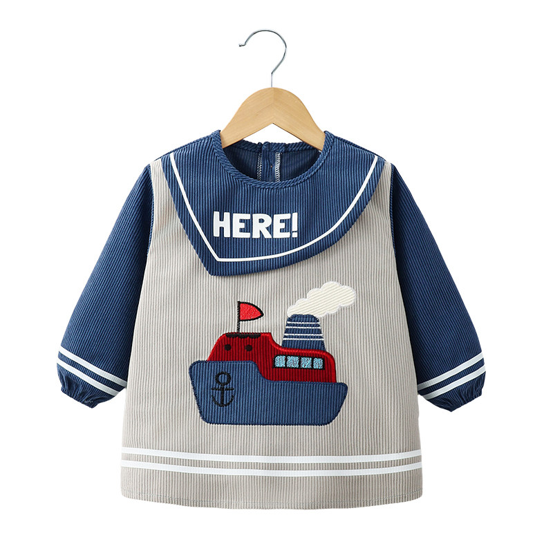 秋冬儿童罩衣灯芯绒男女宝宝围兜外穿洋气吃饭围裙防水防脏防污,淘宝优惠券,粉丝福利购,淘宝优惠卷