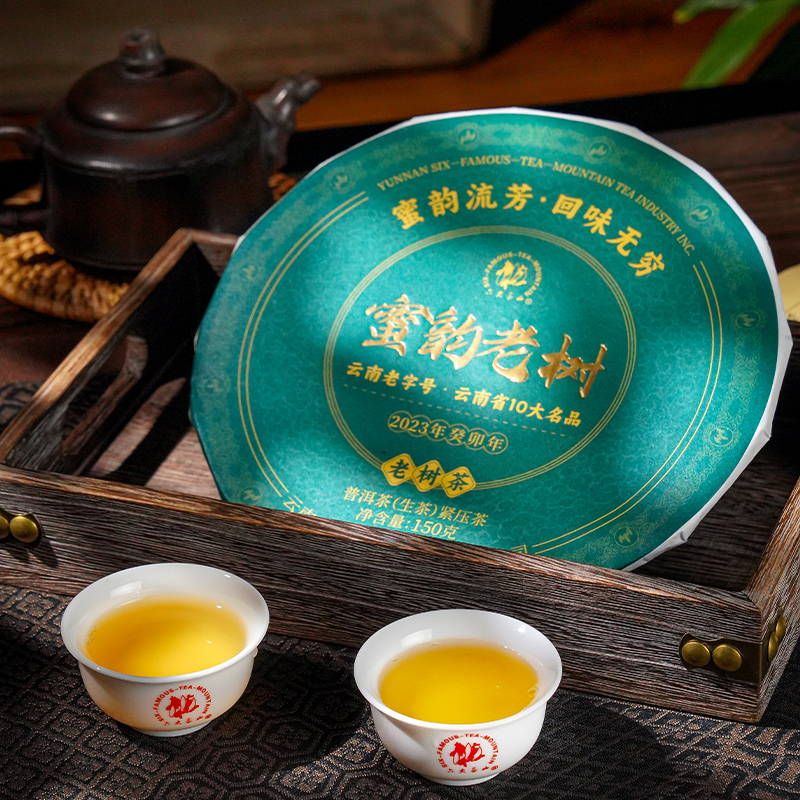 六大茶山2023蜜韵老树圆茶云南普洱茶生茶紧压茶薄片茶饼