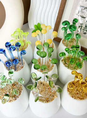 琉璃装饰摆件植物盆栽客厅办公室