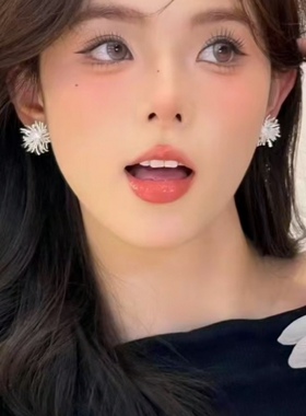 韩版烟花银针耳钉无耳洞耳夹