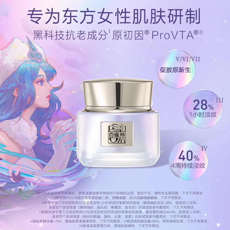 百雀羚旗舰店【新年礼物】百雀羚帧颜淡纹修护霜抗皱抗初老保湿乳液面霜视黄醇0