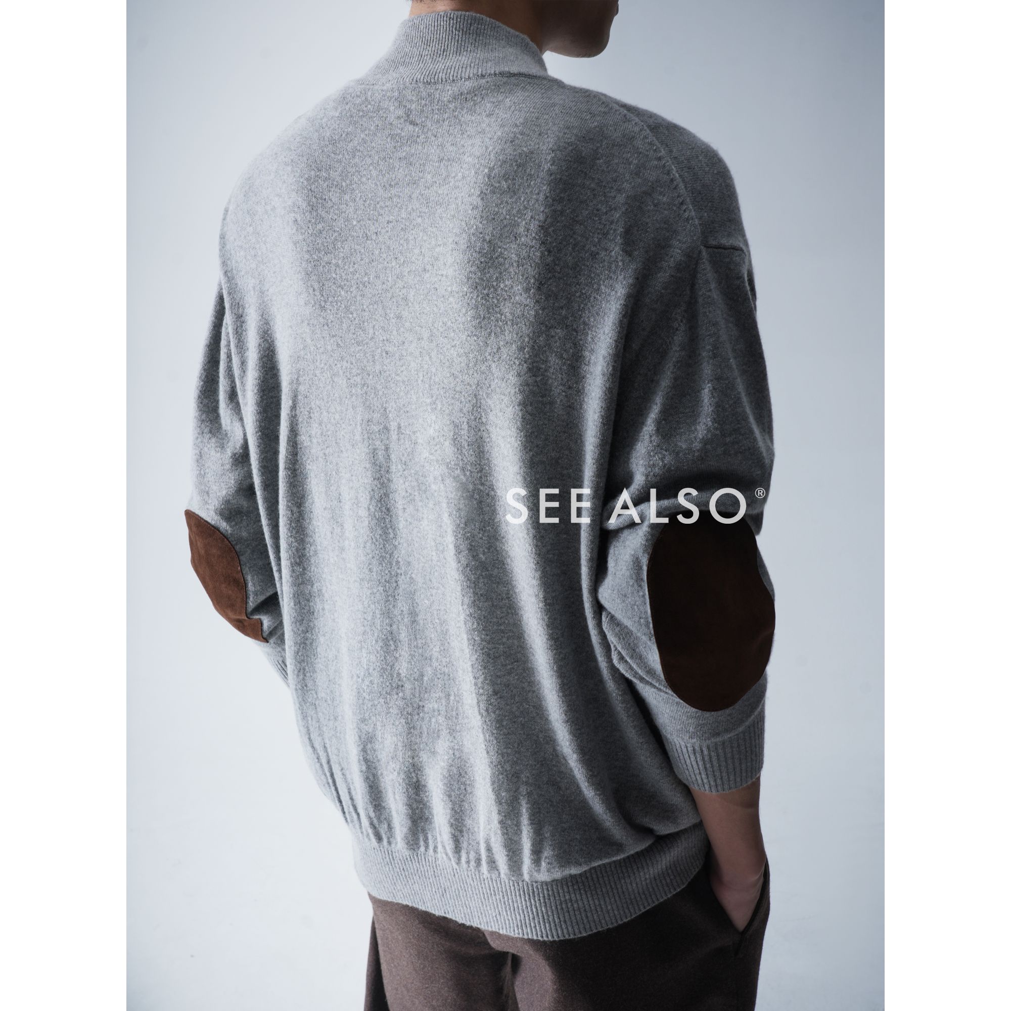 Super Worsted Wool Lapel Genuine Leather Warm Men's