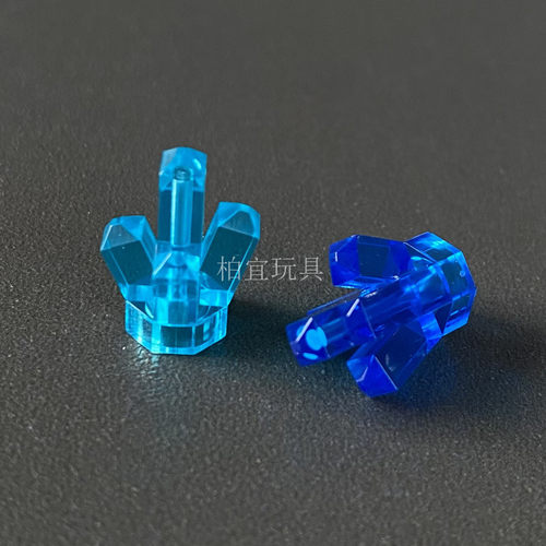 国产MOC兼容30385小颗粒积木装饰零配件 宝石 矿石 水晶石 透明蓝 - 图1