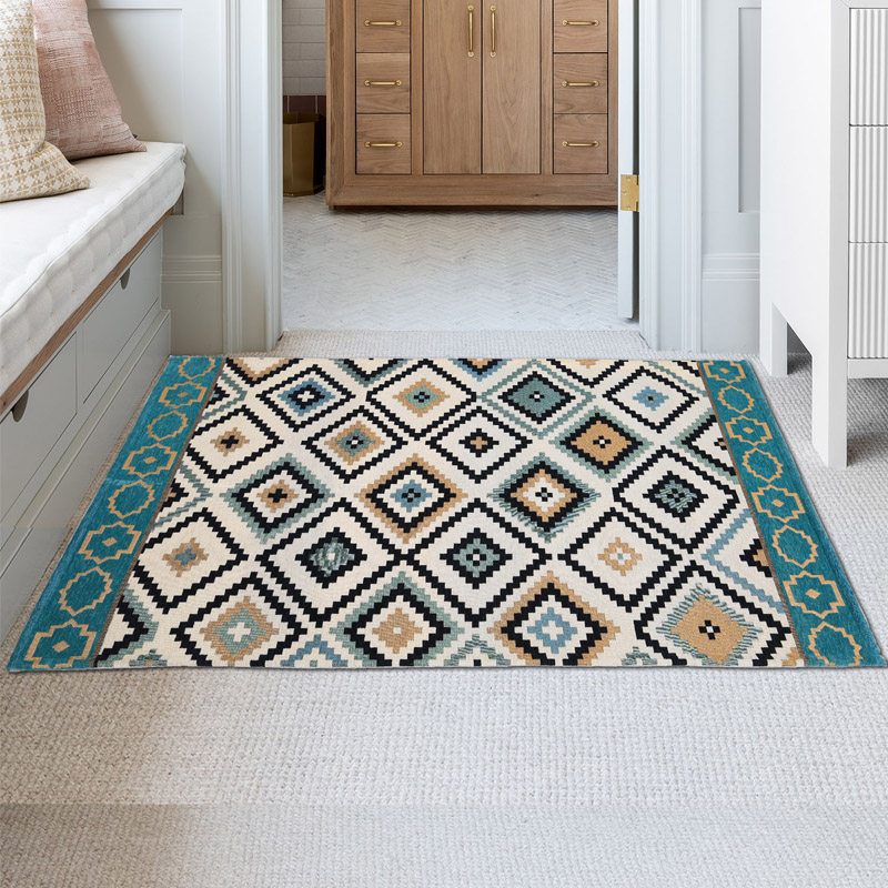 入户地垫进门垫换鞋毯复古美式客厅地毯卧室床边毯卫生间吸水地垫,淘宝优惠券,粉丝福利购,淘宝优惠卷