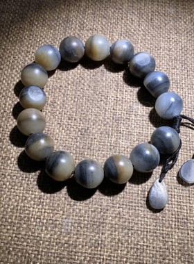 青花籽料手串糖白分明/和田玉/苏州玉雕/苏工/私人订制/来料加工